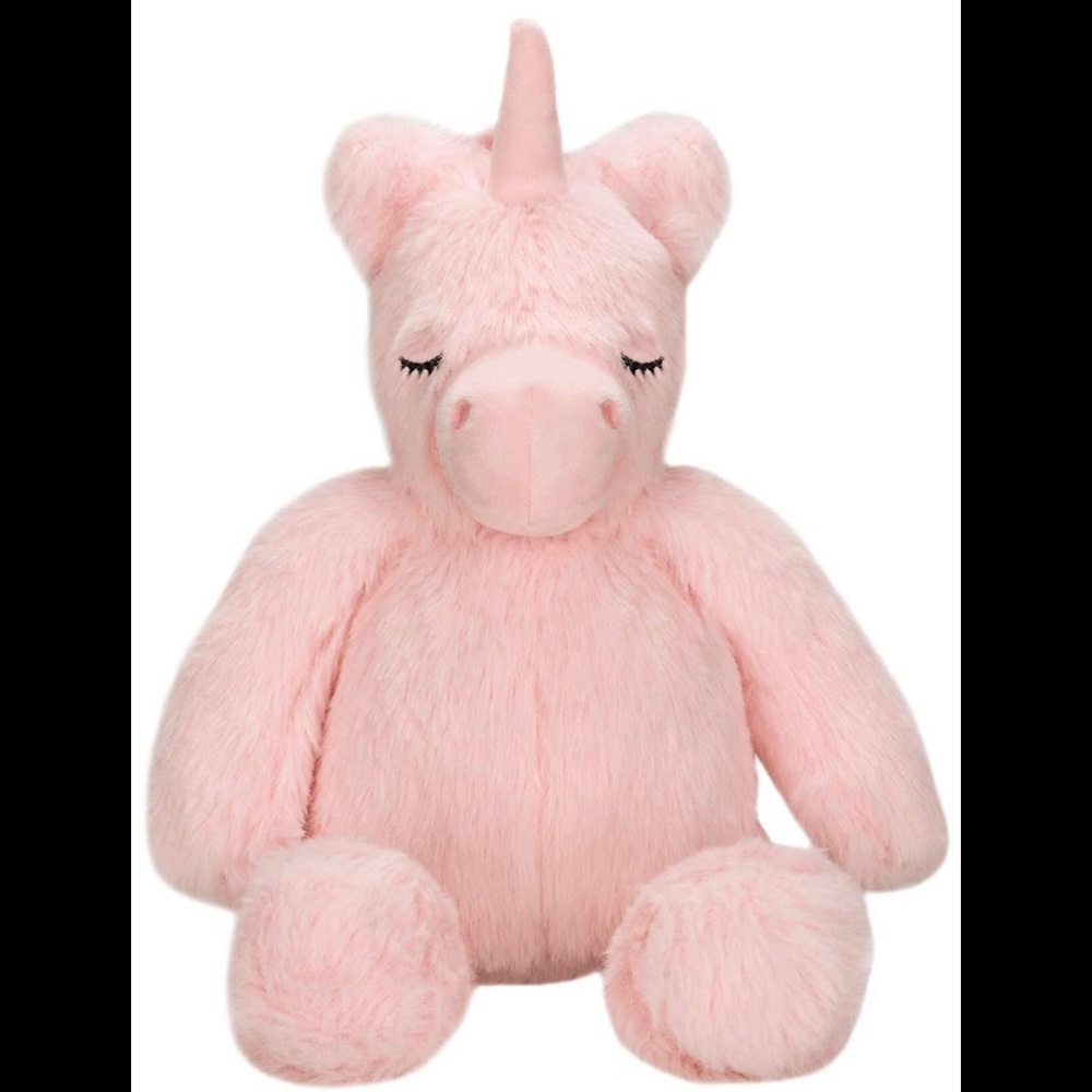 Pink plush unicorn